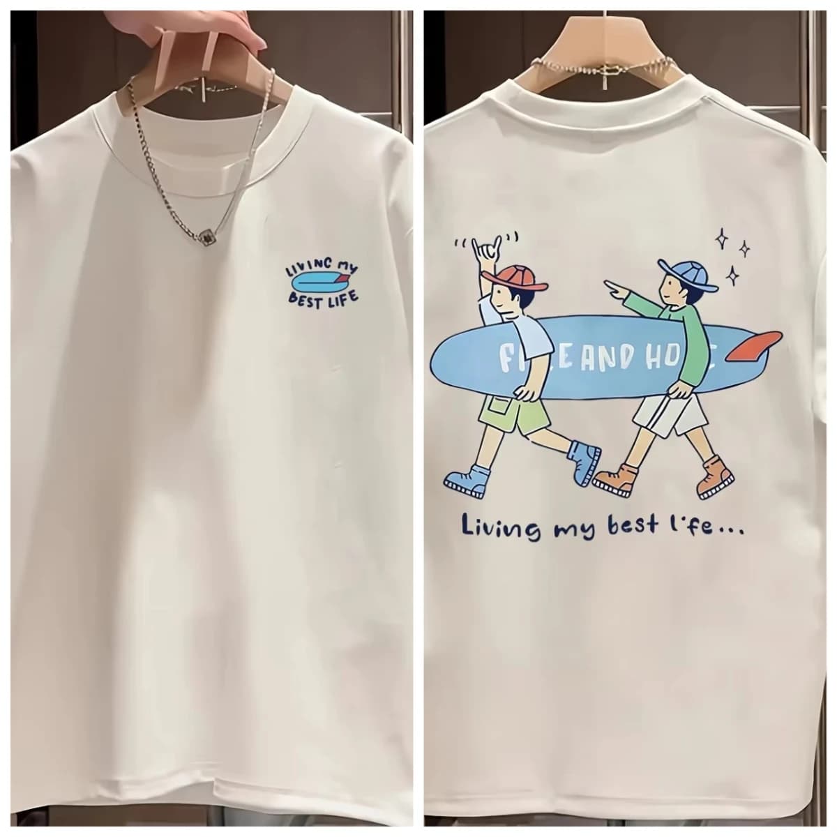 T-shirts unisexes d'été, avec des designs streetwear tendance en pur coton pour un look décontracté,