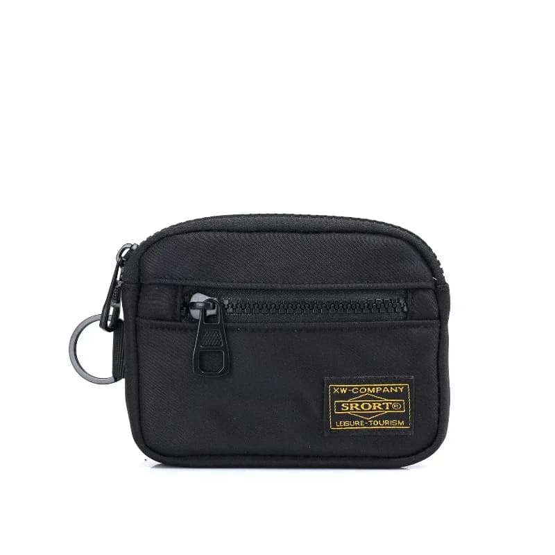 Porte-monnaie tendance en tissu Oxford pour hommes et femmes, porte-cartes style workwear, mini port