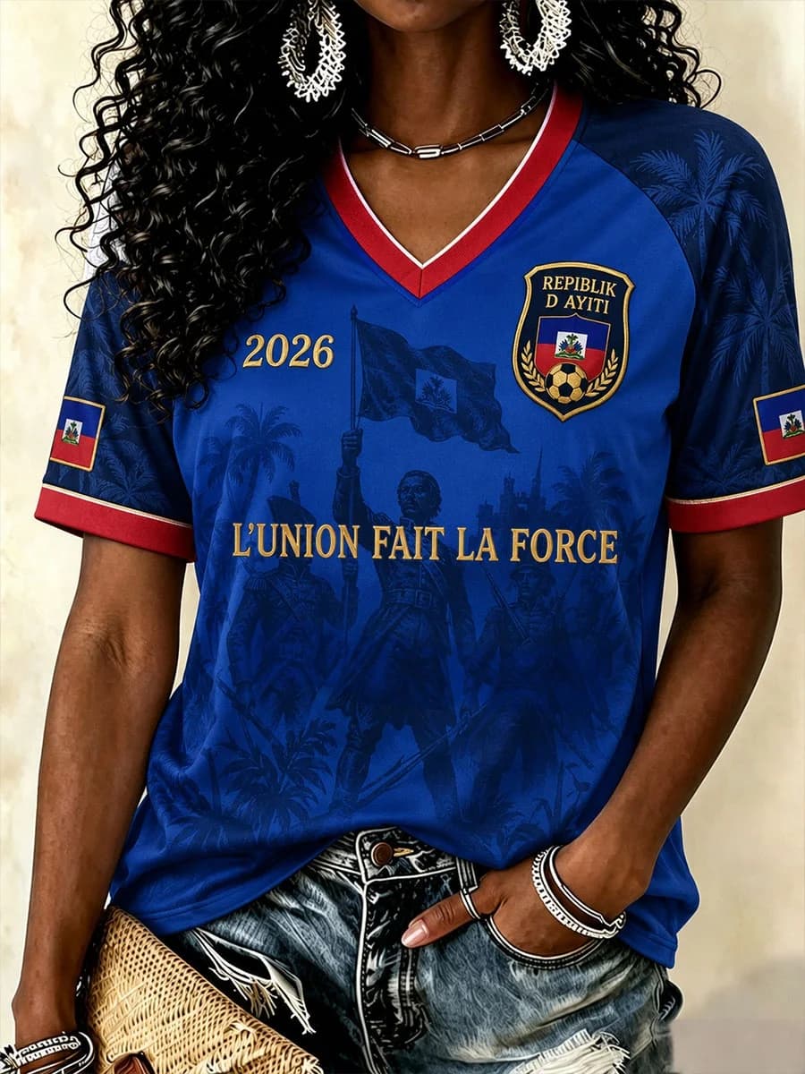 Nouvelle Tendance 2026 : Maillot de Foot Haïti Décontracté à Séchage Rapide – Idéal pour Assortir en