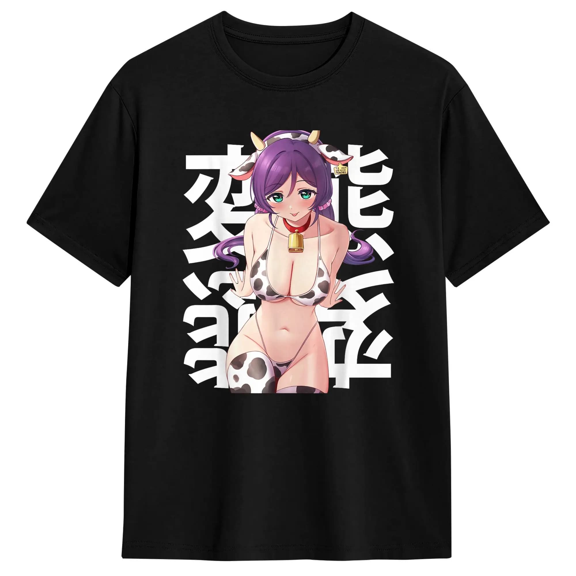 Hudairy Hucow Hufarmers Kawaii Waifu Anime    T-shirt d'été en coton pour hommes, t-shirt imprimé à
