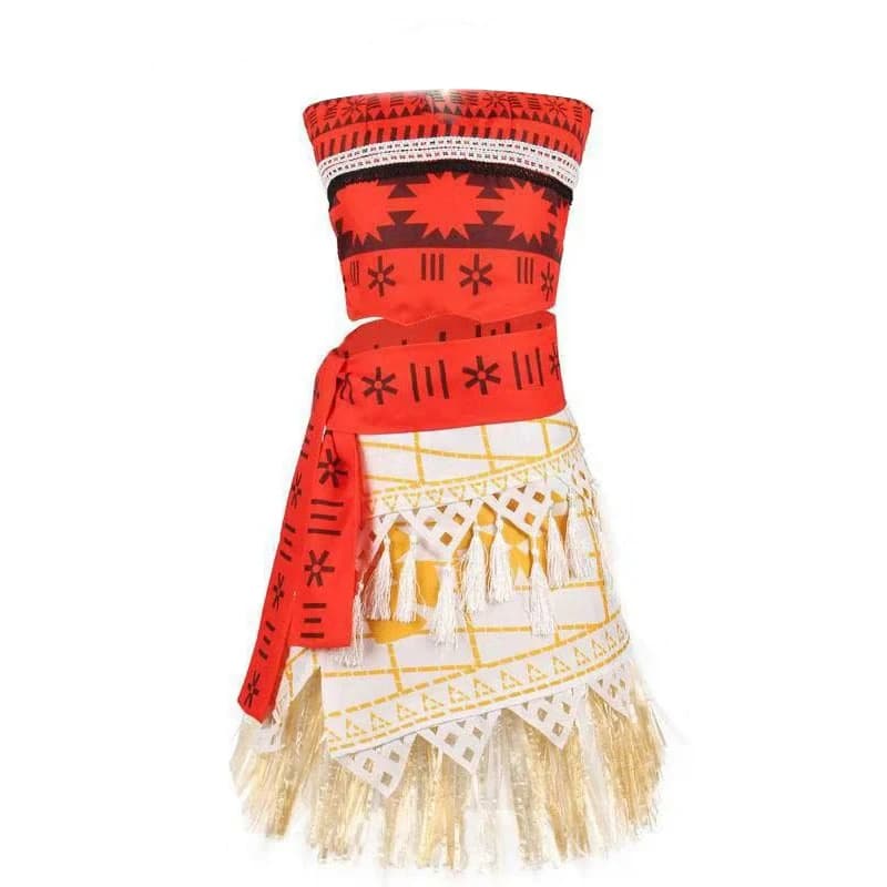 Costume de princesse Vaiana Moana pour adultes, robes avec collier et perruque pour femmes et filles