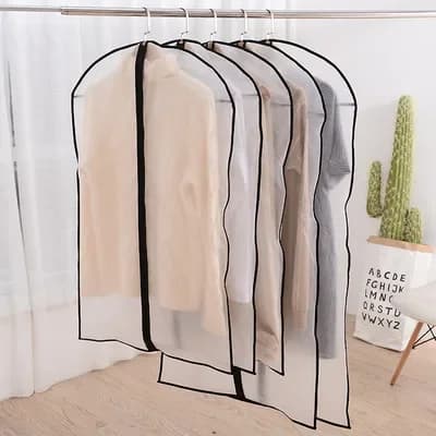 Top vêtements suspendus vêtement robe vêtements costume manteau housse anti-poussière sac de rangeme