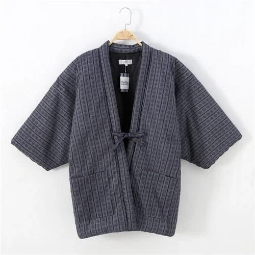 Nouveau Hanten veste pour hommes traditionnel japonais Cardigan manteau samouraï hiver Kimono Yukata