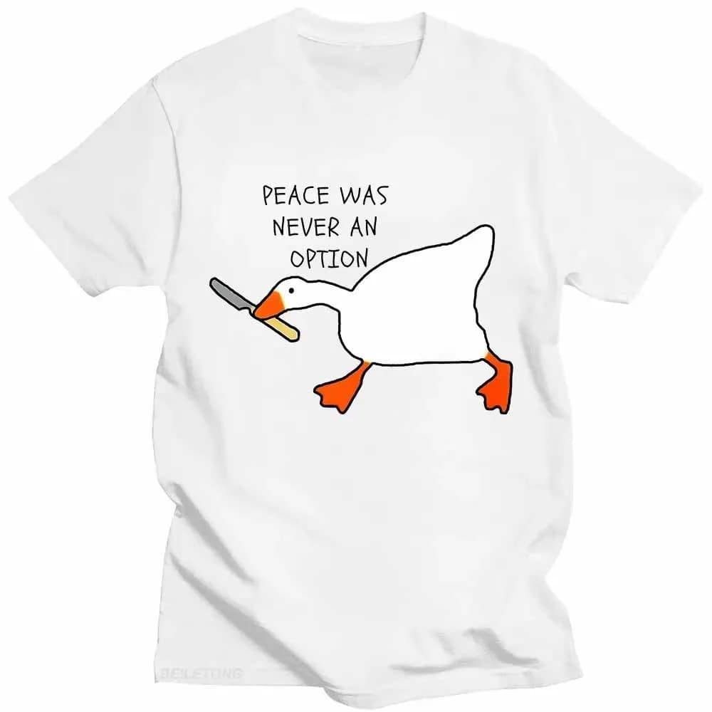 T-shirt à manches courtes pour hommes, sans titre, Goose Games Peace Was Never An Option, chemises d