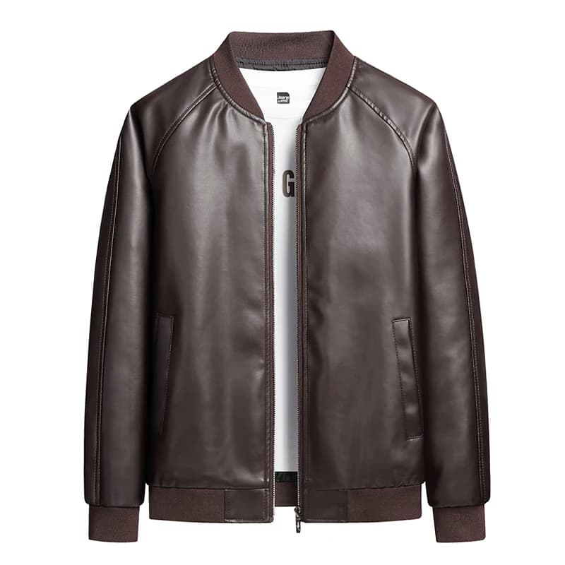Veste en similicuir pour homme, tendance printemps-automne, style business décontracté, pour le quot