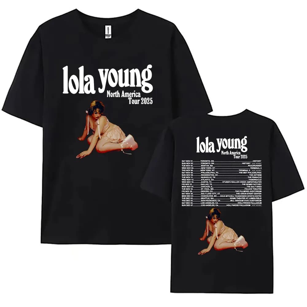Lola jeune amérique du nord Tour 2025 T-shirt une chose impression graphique t-shirts coton été ampl