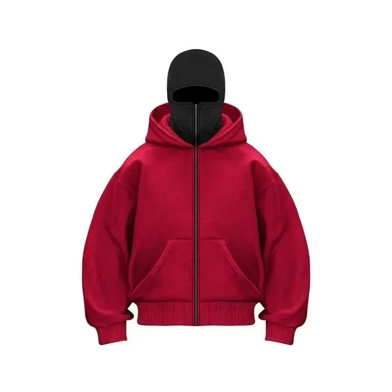 Chemise de Sport ample à capuche Ninja pour hommes, sweat-shirt de rue ample et décontracté, masqué,