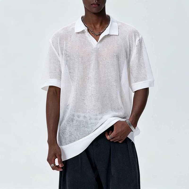 Chemises pour hommes – Nouvelle collection été 2026 : Polos en maille respirants pour le quotidien, 