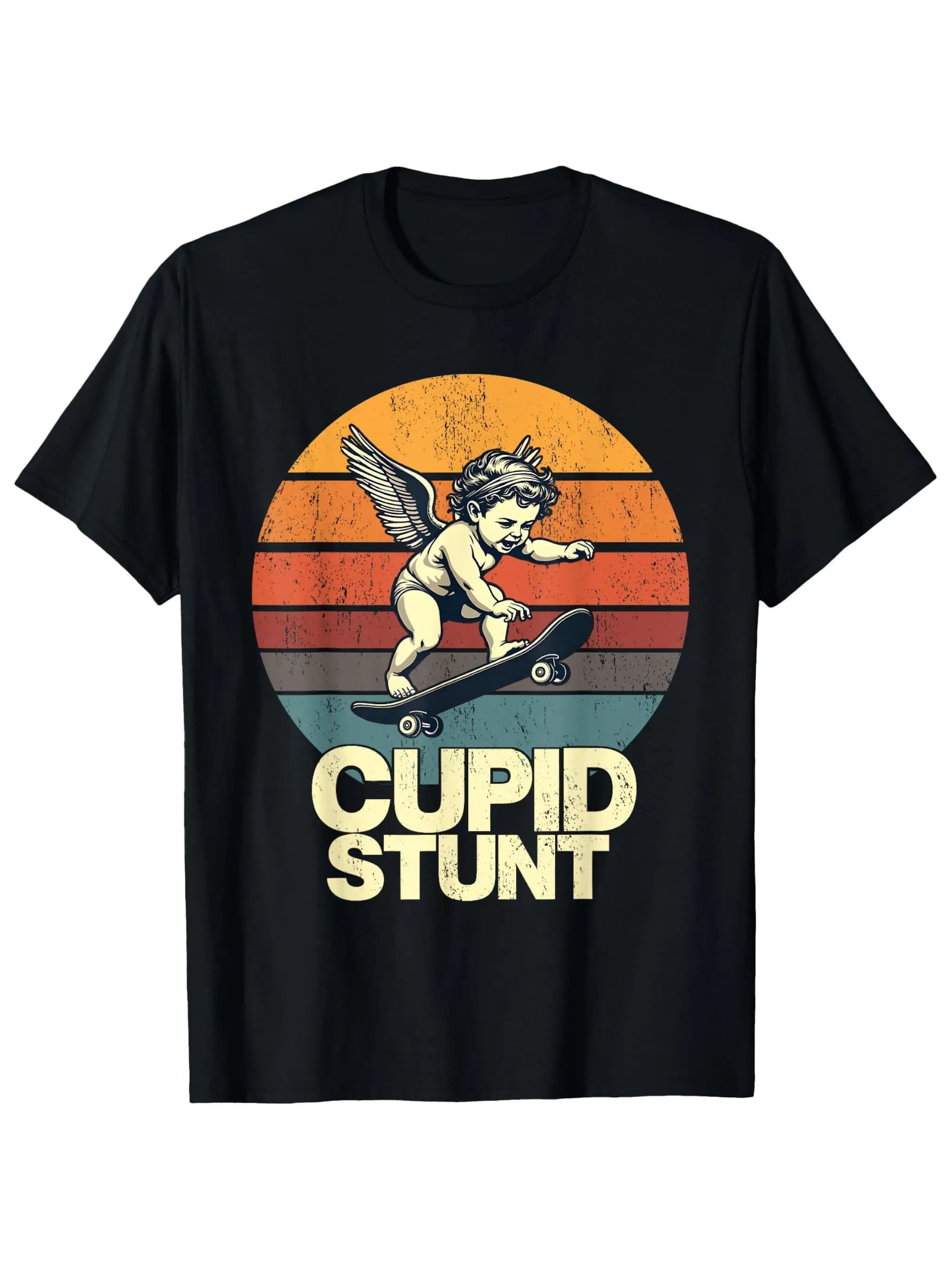 Vintage drôle femmes T-shirt pour cupidon cascadeur créatif imprimé drôle femmes à manches courtes c