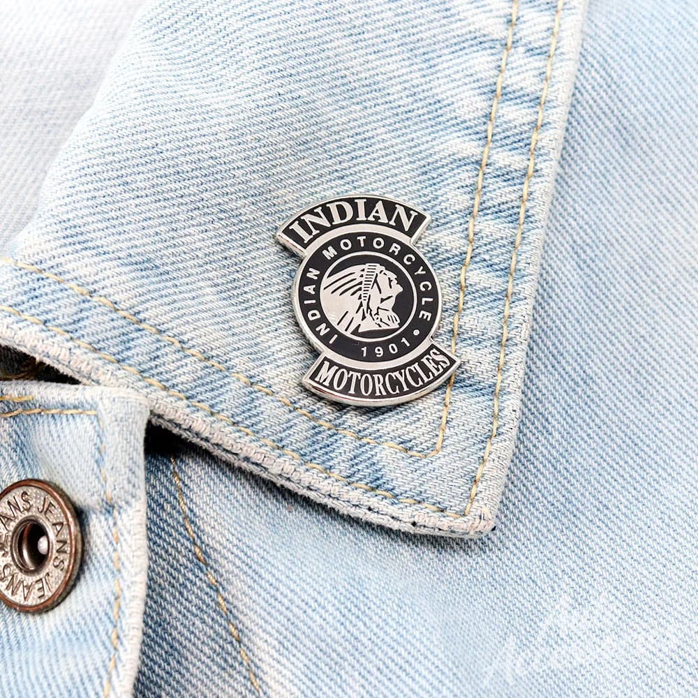 Badge avec Logo du groupe de cavaliers indien-moto-est.1901, épingle en métal Vintage, amoureux des 