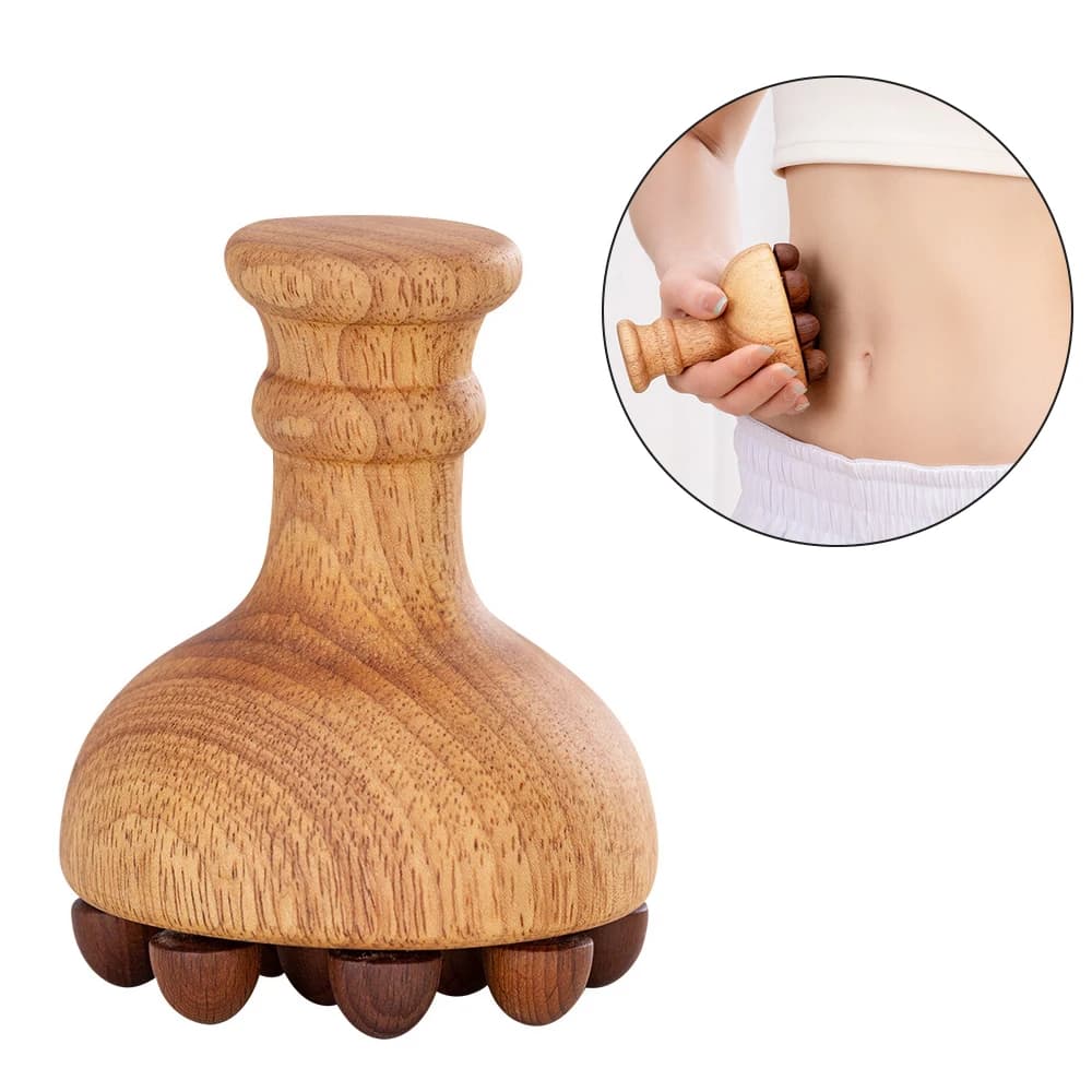 Outils de massage thérapeutique |   Masseur en bois en forme de champignon |   Masseur de drainage l
