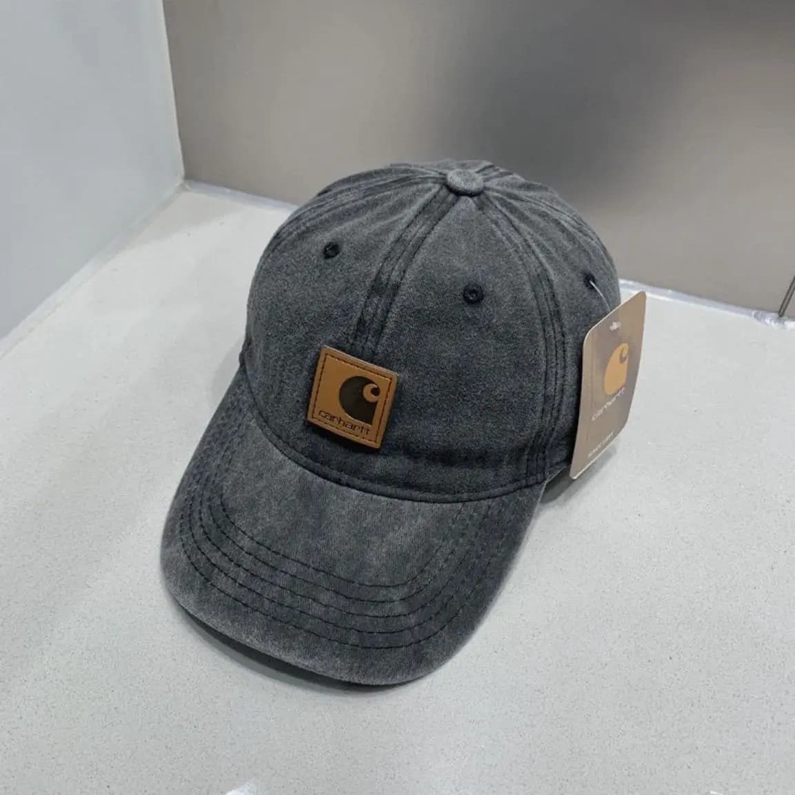 Casquette Carhartt Odessa Main Line en coton délavé, style workwear, à visière courbée, avec sangle 