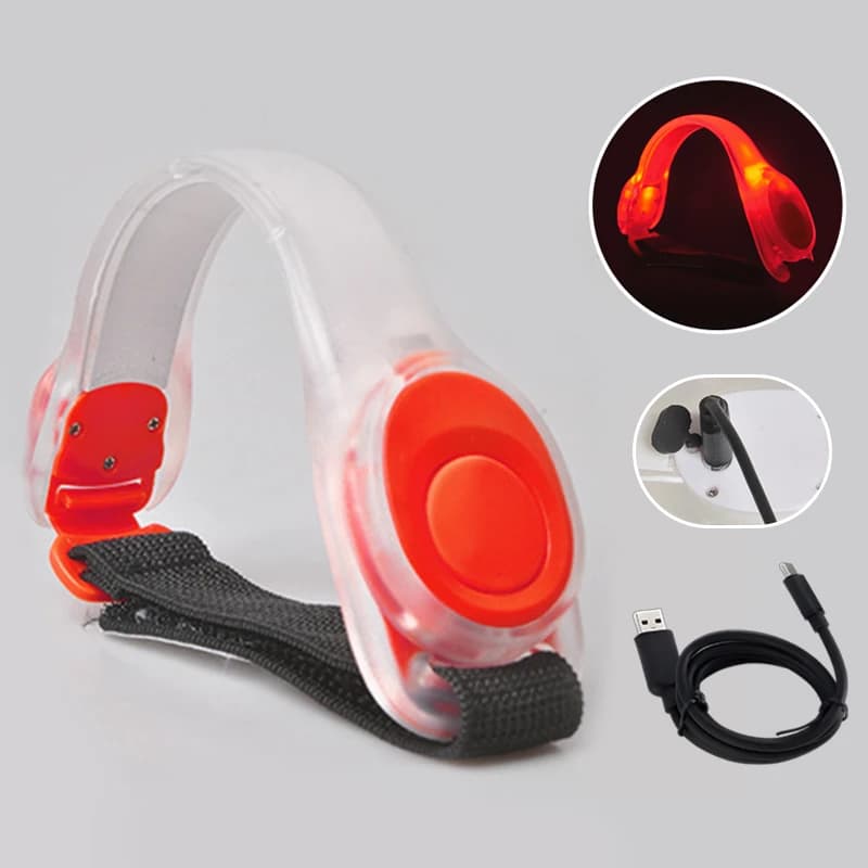 Brassard LED rechargeable, équipement de course réfléchissant haute visibilité, feux de course pour