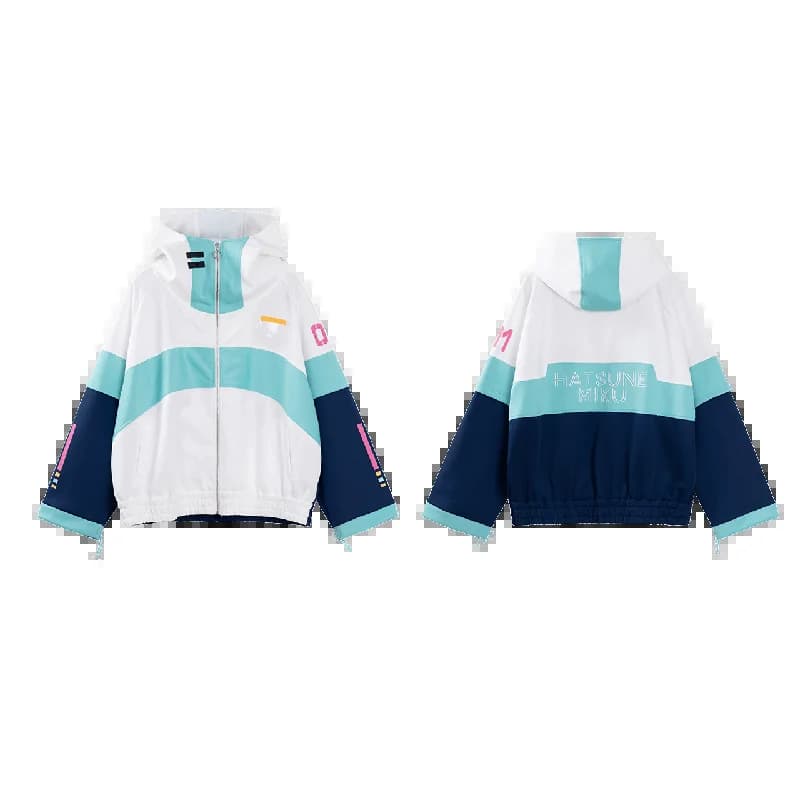 Manteau Anime Moeyu pour Hommes, Veste Coupe-Vent Miku Cosplay, Blouson à Capuche pour Femmes, Vêtem