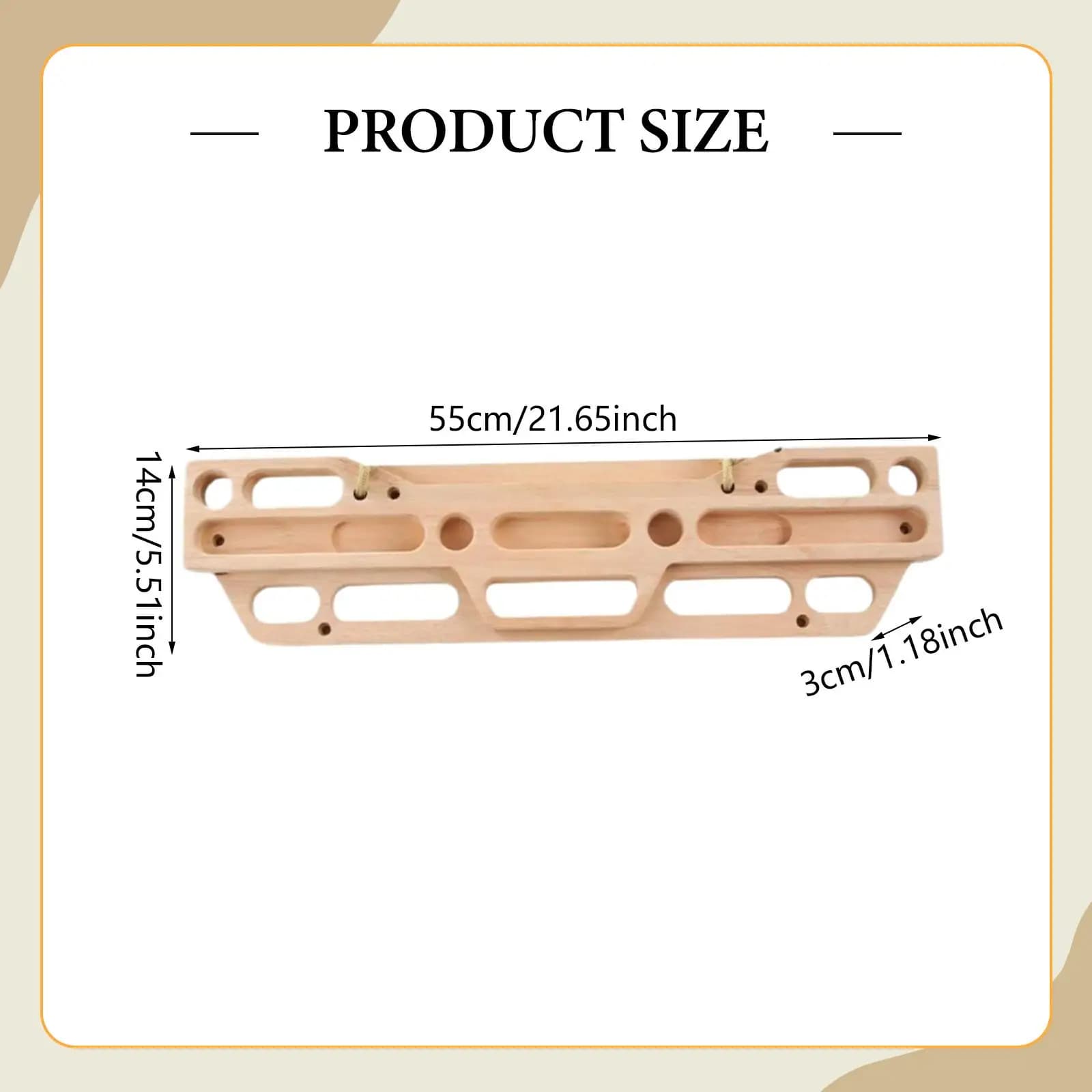Planche d'escalade en bois avec poignées de traction pour l'entraînement et l'accessoires de mur d'e