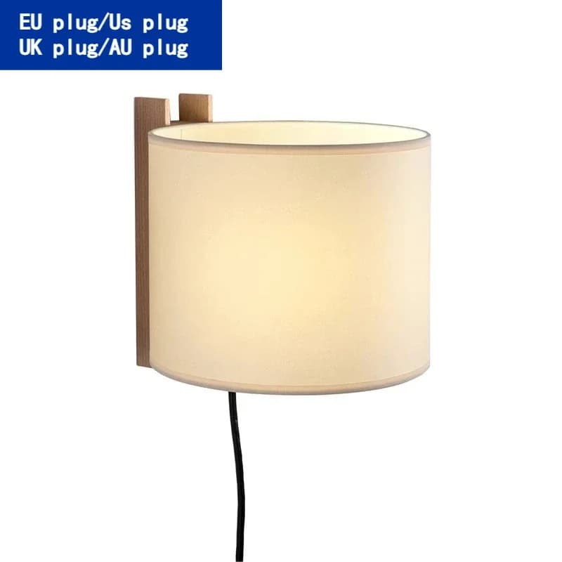 Lampe sur pied japonaise design en tissu, réglable et relevable, lampe sur pied rétro en bois pour s
