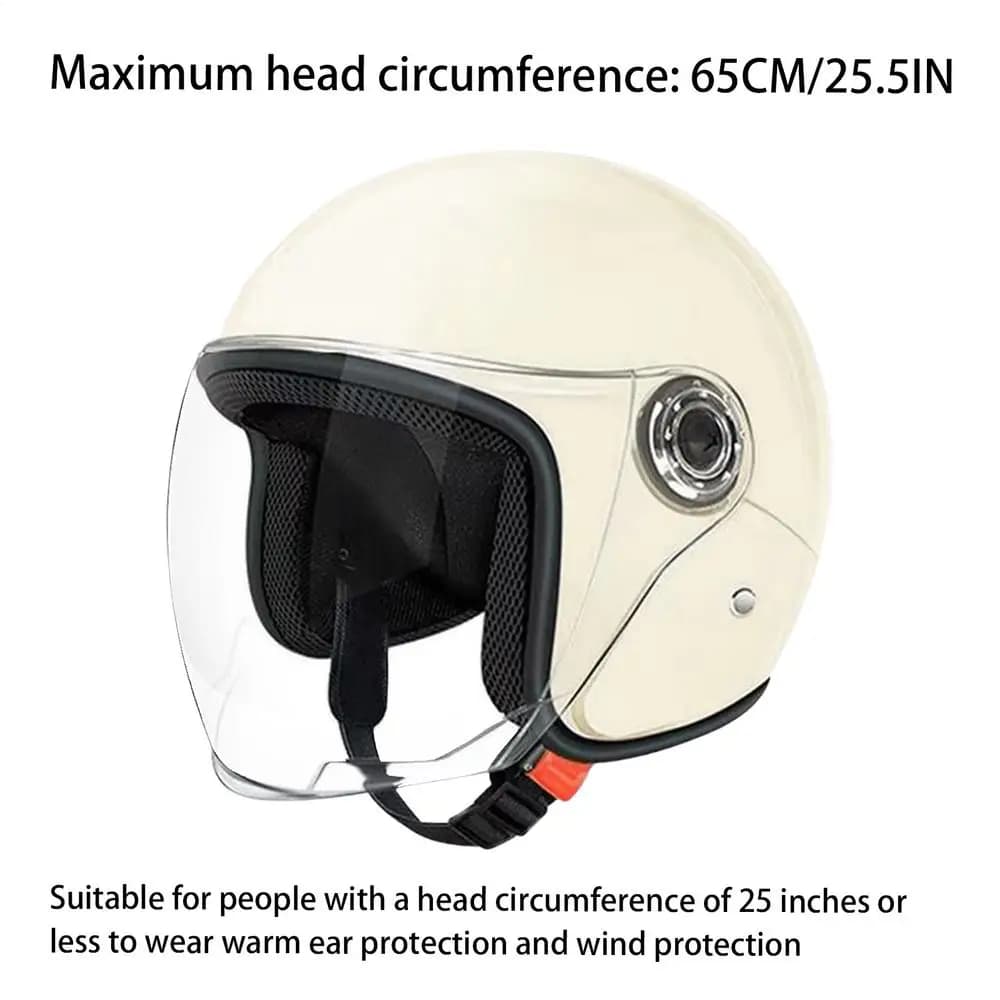 Casque pour moto, demi-visage, équipement de protection avec visière pour femmes et hommes, aventure