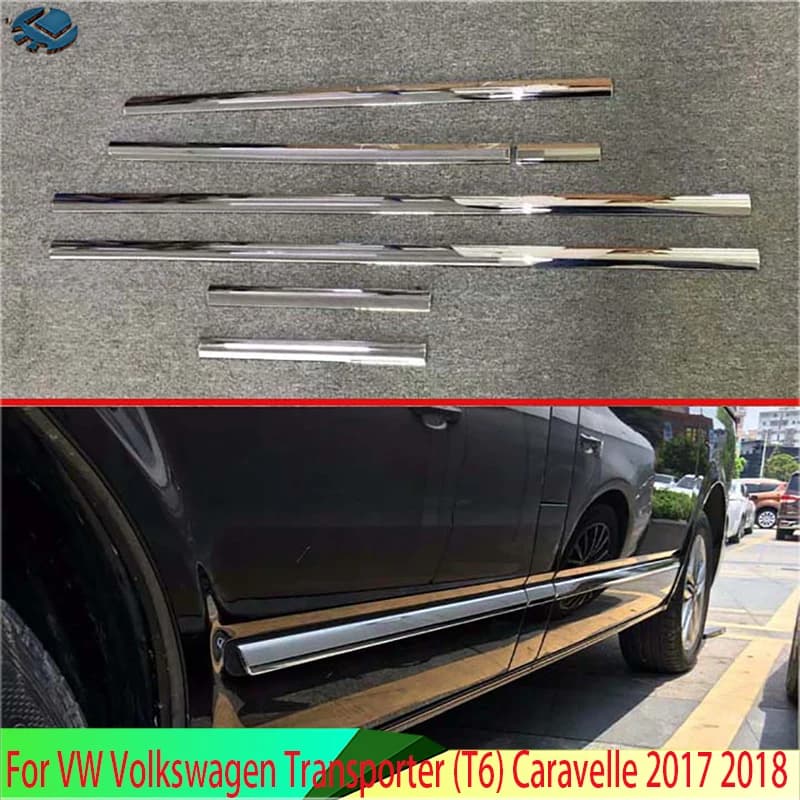 Ligne de porte latérale chromée ABS, garniture de carrosserie pour VW Volkswagen Transporter (T6) Ca