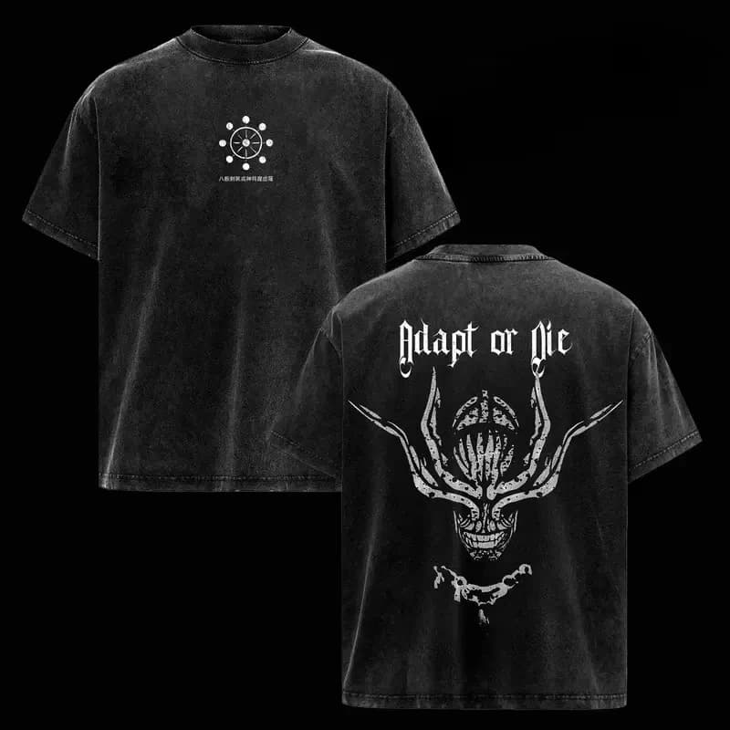 T-shirt imprimé Jujutsu Kaisen Mahoraga pour homme, vêtements rétro délavés, t-shirt en coton, Haraj