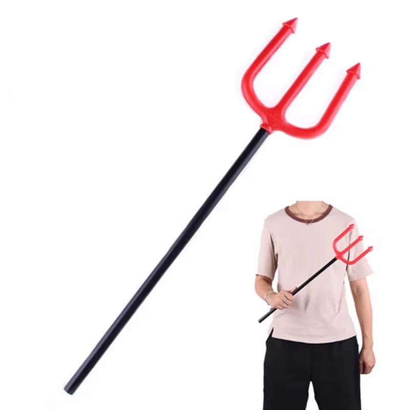 Canne de marche pour fête d'halloween, accessoire de Cosplay, fourchette à faucille, accessoire de C