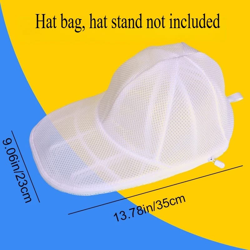 Cage de nettoyage pour chapeaux pour machines à laver, nettoyeur de chapeaux avec sac en filet, sacs