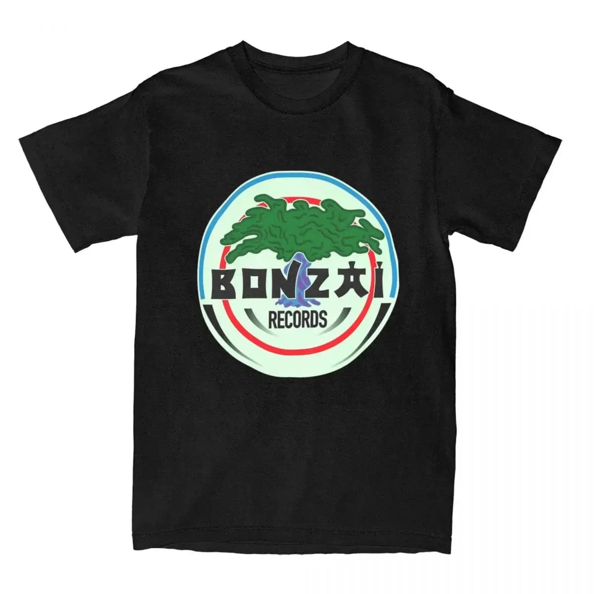 Bonzai Records T-shirt en coton pour hommes et femmes, Économie de loisirs, Vêtements d'été, Marchan