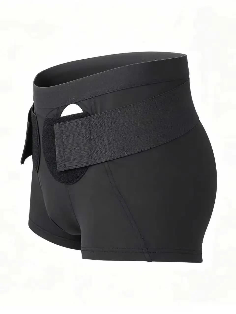 Cette ceinture de soutien pour hernie est confortable à porter et est dotée de coussinets en silicon