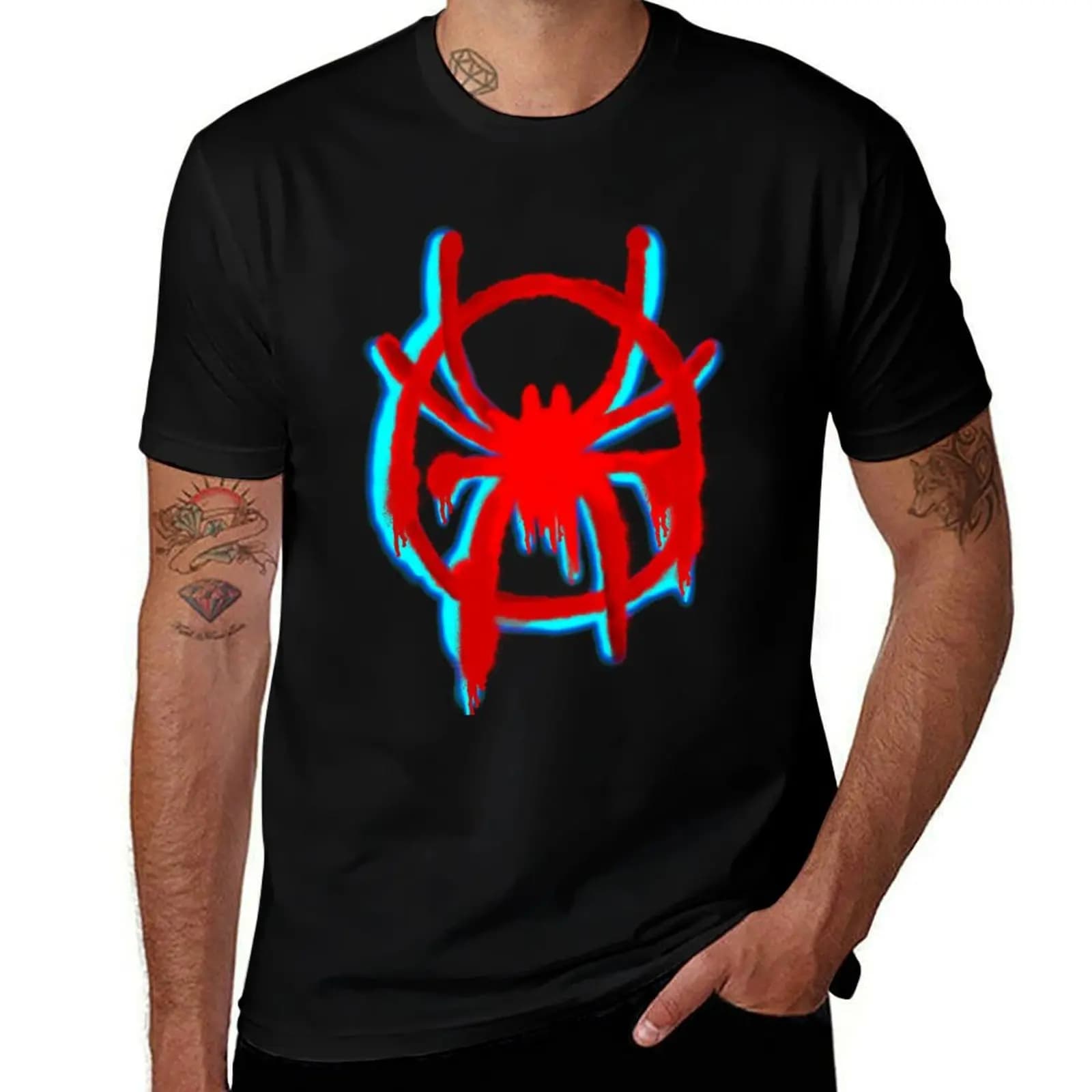 M. Morales néon T-Shirt T-shirts homme T-shirts été 2025 Anime t-shirt hommes vêtements