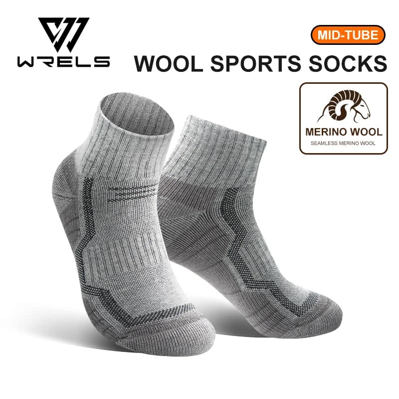 WRELS chaussettes thermiques en laine mérinos hiver chaud Ski randonnée snowboard escalade Compressi