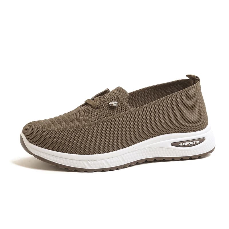 Chaussures décontractées pour femme à semelle compensée, respirantes en maille, antidérapantes avec 