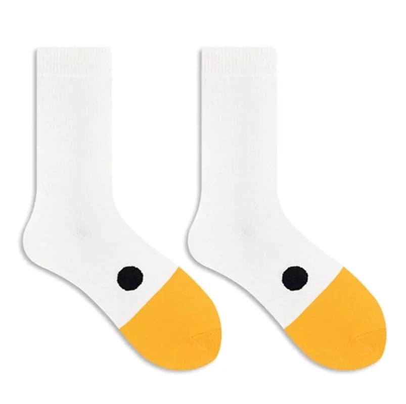 Nouvelle mode drôle fou tête d'oie Sport coton chaussette créative heureux Animal chaussettes décont