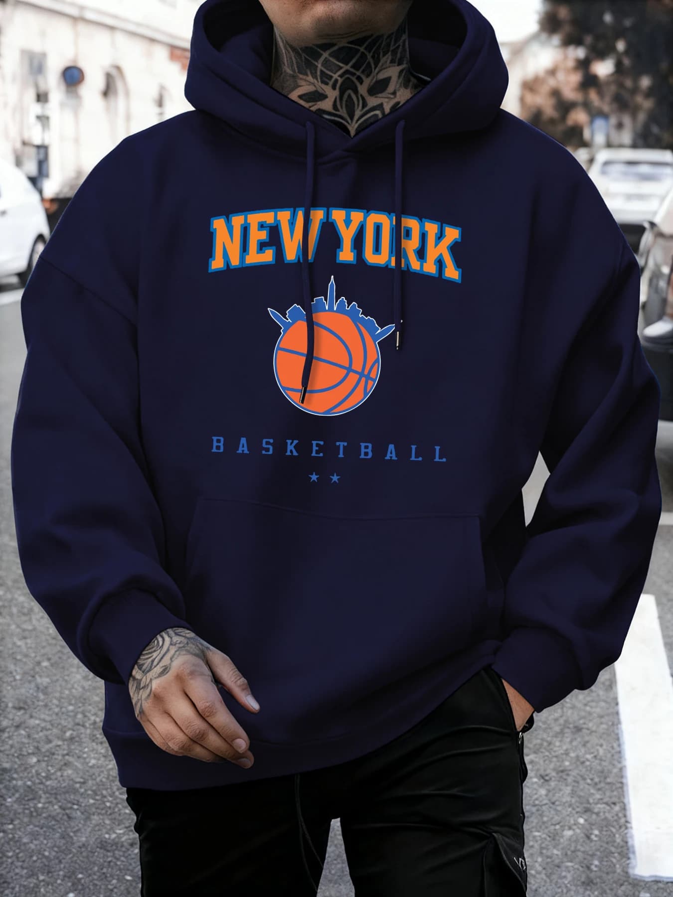 Pulls imprimés de basket-ball New York pour hommes, polaire, vêtements de sport décontractés, vêteme