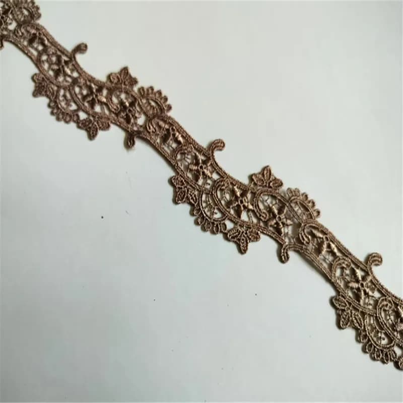 15 Yards de dentelle de Venise marron brillante de 3 cm de large, à motif floral ajouré, pour access