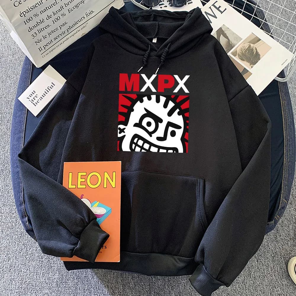 Sweats à capuche graphiques MxPx pour femmes, pulls à capuche, manches longues, streetwear hip hop, 