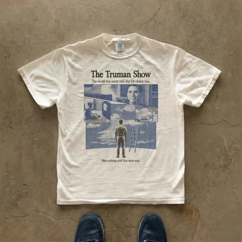 T-shirt The Truman Show avec affiche de film, t-shirt graphique vintage Y2K, t-shirt graphique pour
