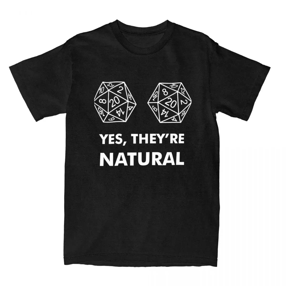 T-Shirt homme DnD jeu D20 oui ils sont naturels ajusté mode 100% coton T-Shirt à manches courtes T-S