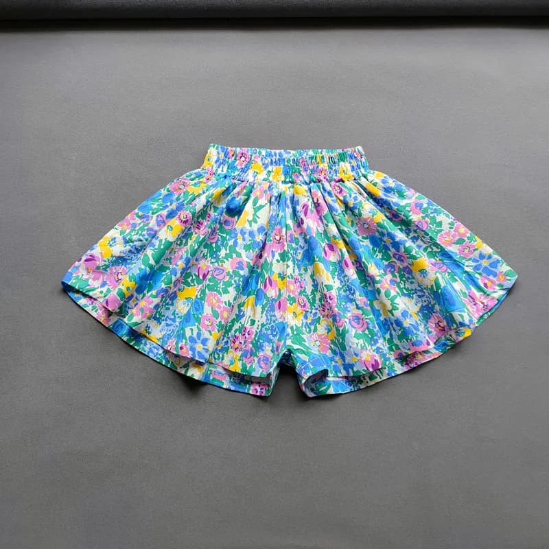 Doux filles fleur culottes été bébé fille à la mode enfants Floral jambe large pantalons chauds enfa