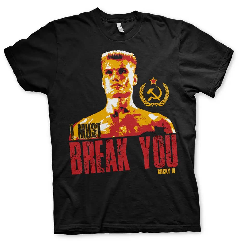 I ista Break You Russland Russe Ivan Drago T-Shirt 100% Coton O-cou D'été À Manches Courtes Casual H
