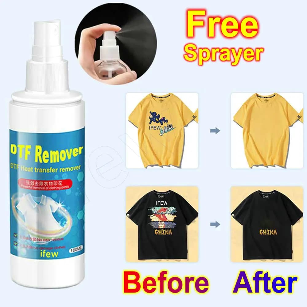 Dissolvant pour vinyle de transfert thermique DTF, éliminateur de vêtements DTF, liquide de nettoyag