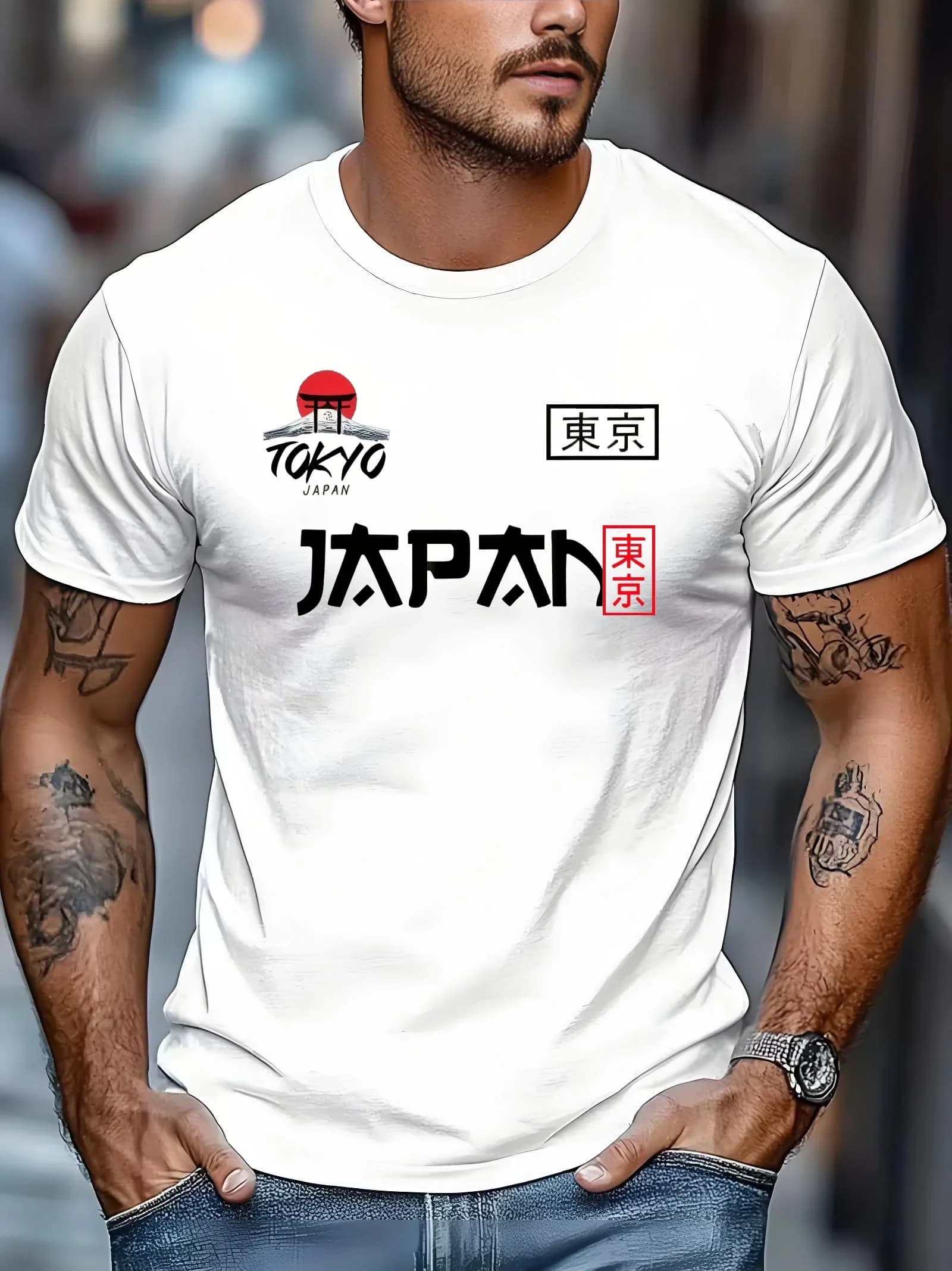 T-shirt commémoratif Tokyo pour homme, cadeau de voyage, haut décontracté à manches courtes
