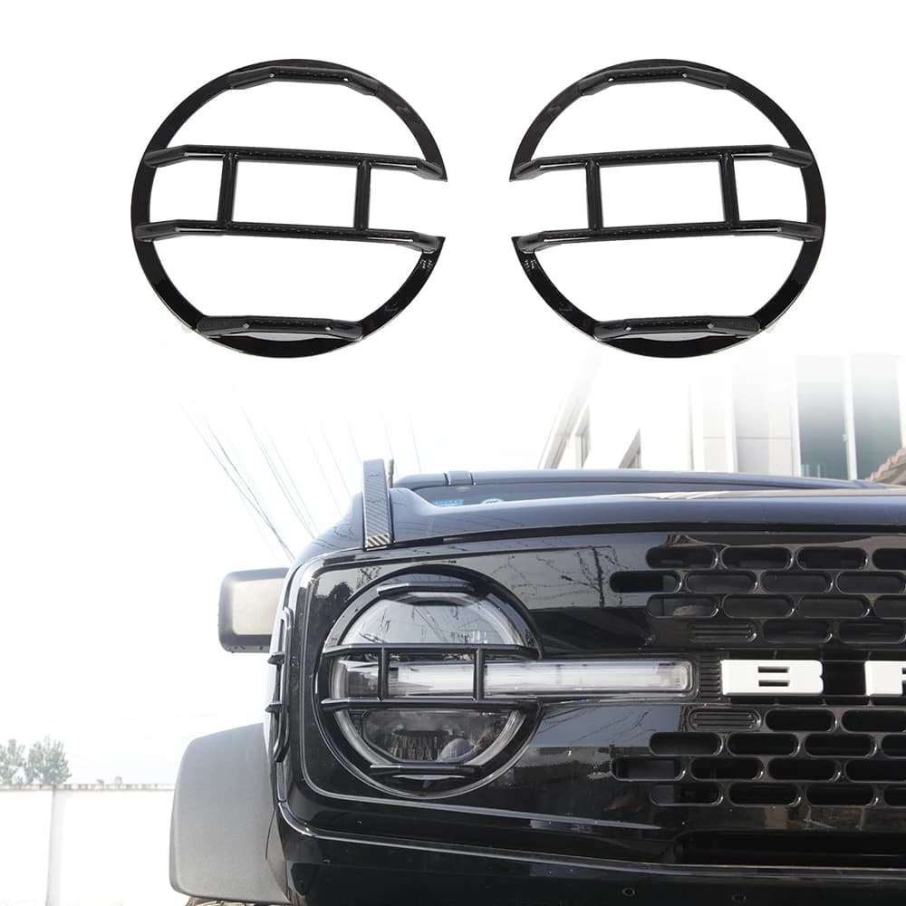 Caches de phares pour Ford Bronco 2021-2026, Protections de phares avant, Cadre de décoration, Acces