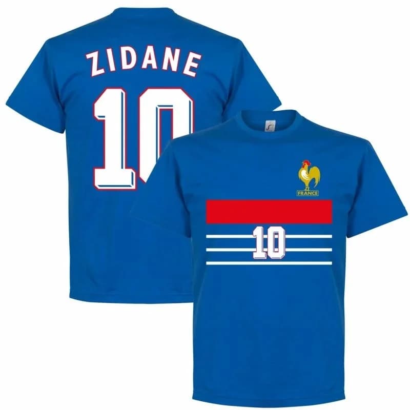 T-shirt rétro France 1998 Zidane 10, en coton doux, décontracté, pour hommes et femmes, style vintag