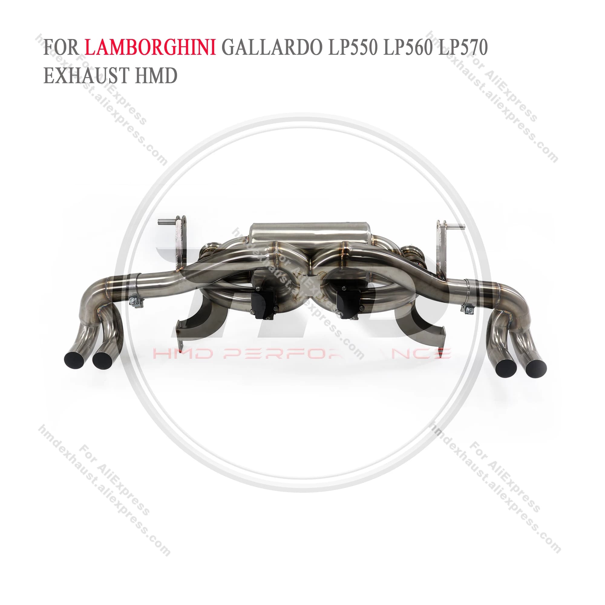 Échappement Catback HMD pour Lamborghini Gallardo LP550 LP560 LP570 SS304, valve électronique à perf