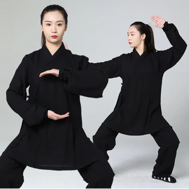 Vêtements traditionnels chinois en coton et lin pour femmes, uniforme de pratique de la chapelle Tai