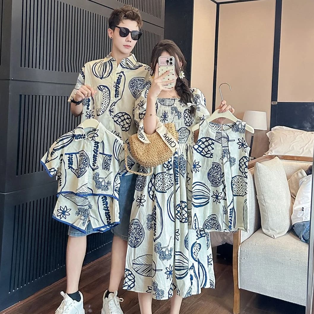 Vêtements de famille pour parents et enfants, robe spinale, chemises pour papa et fils, robes à smoc
