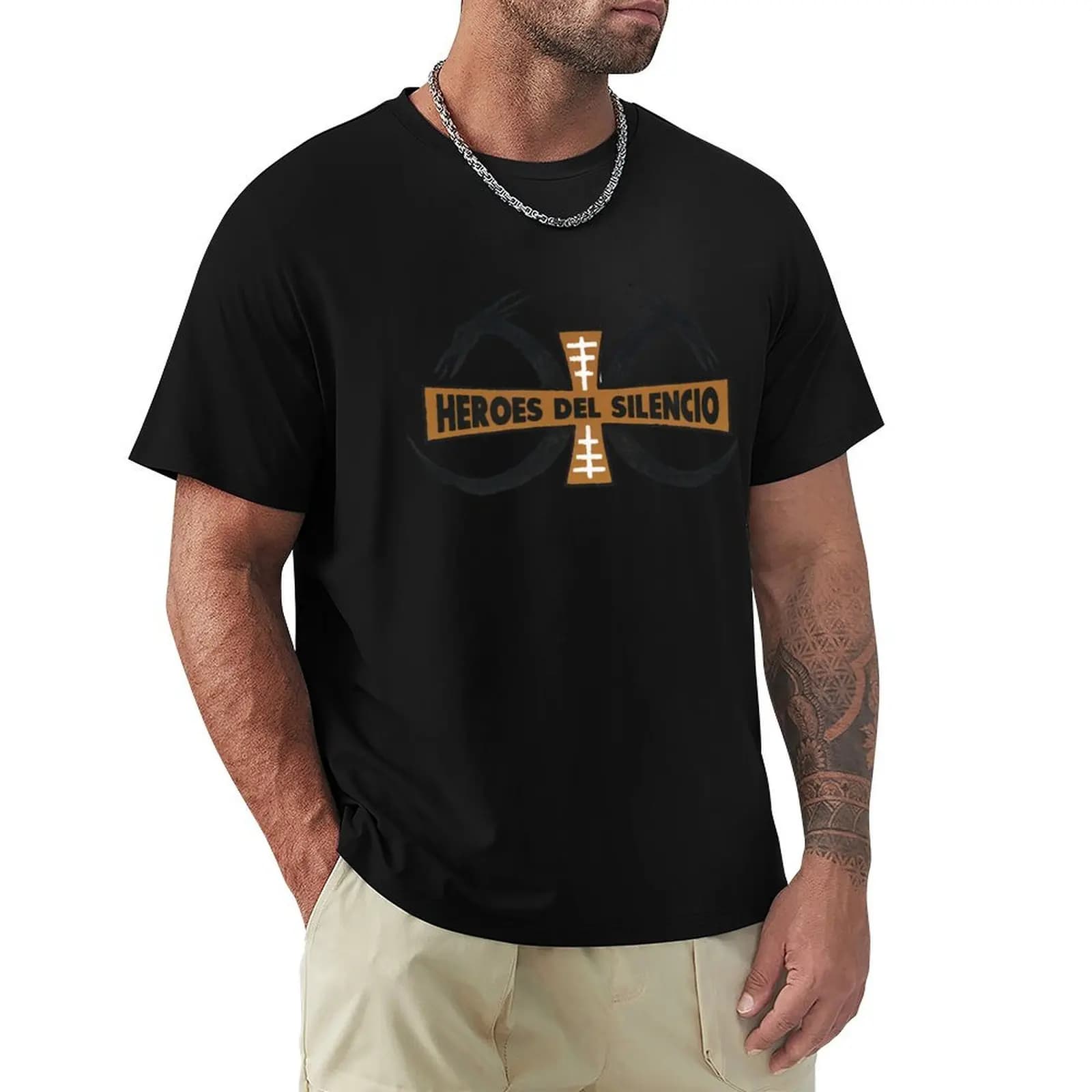 T-shirt blanc pour hommes, motif reconnaissance du silence, sublime