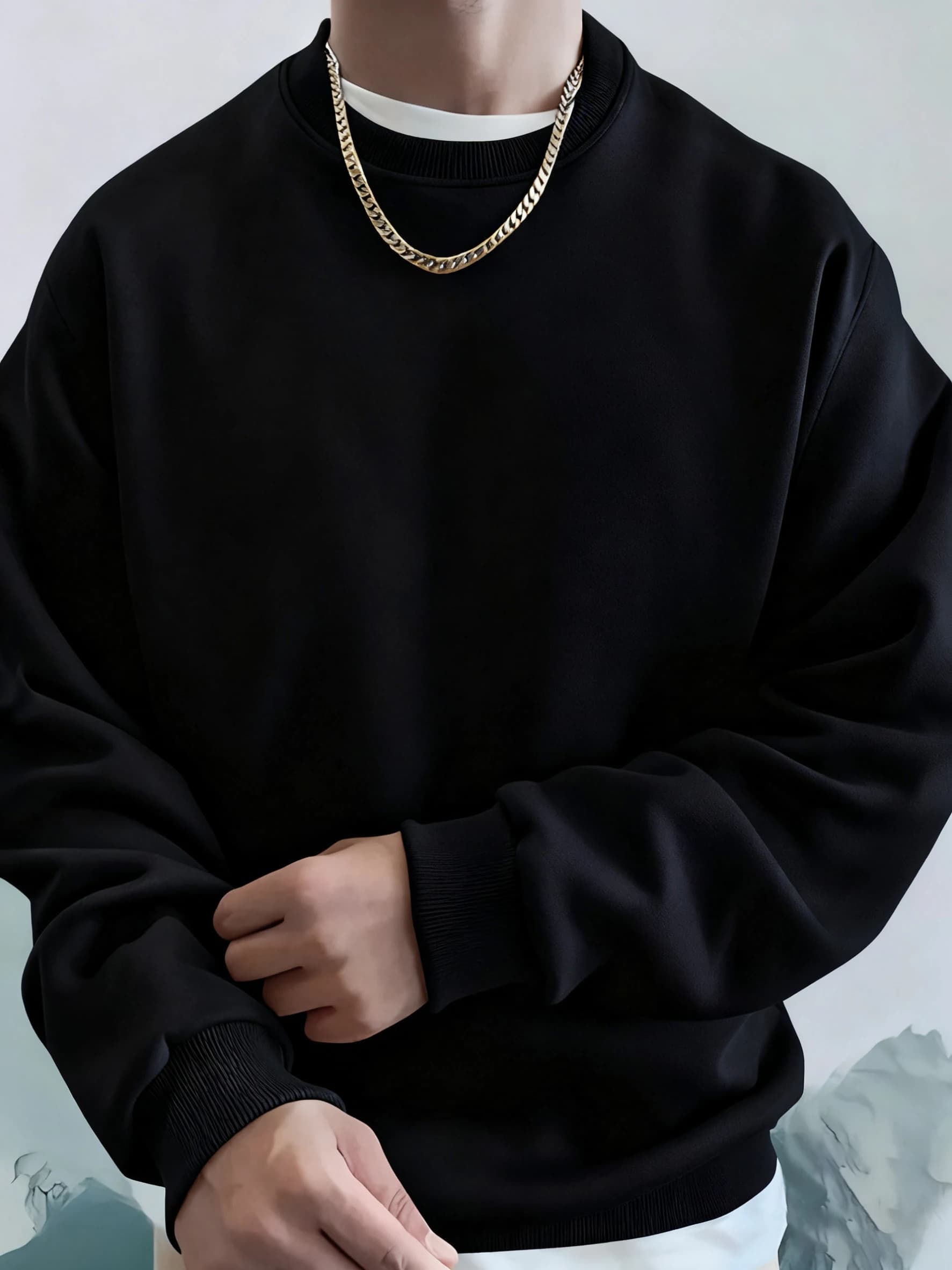Homme polaire automne hauts rue mode pulls confortable classique sweats sport décontracté vêtements 