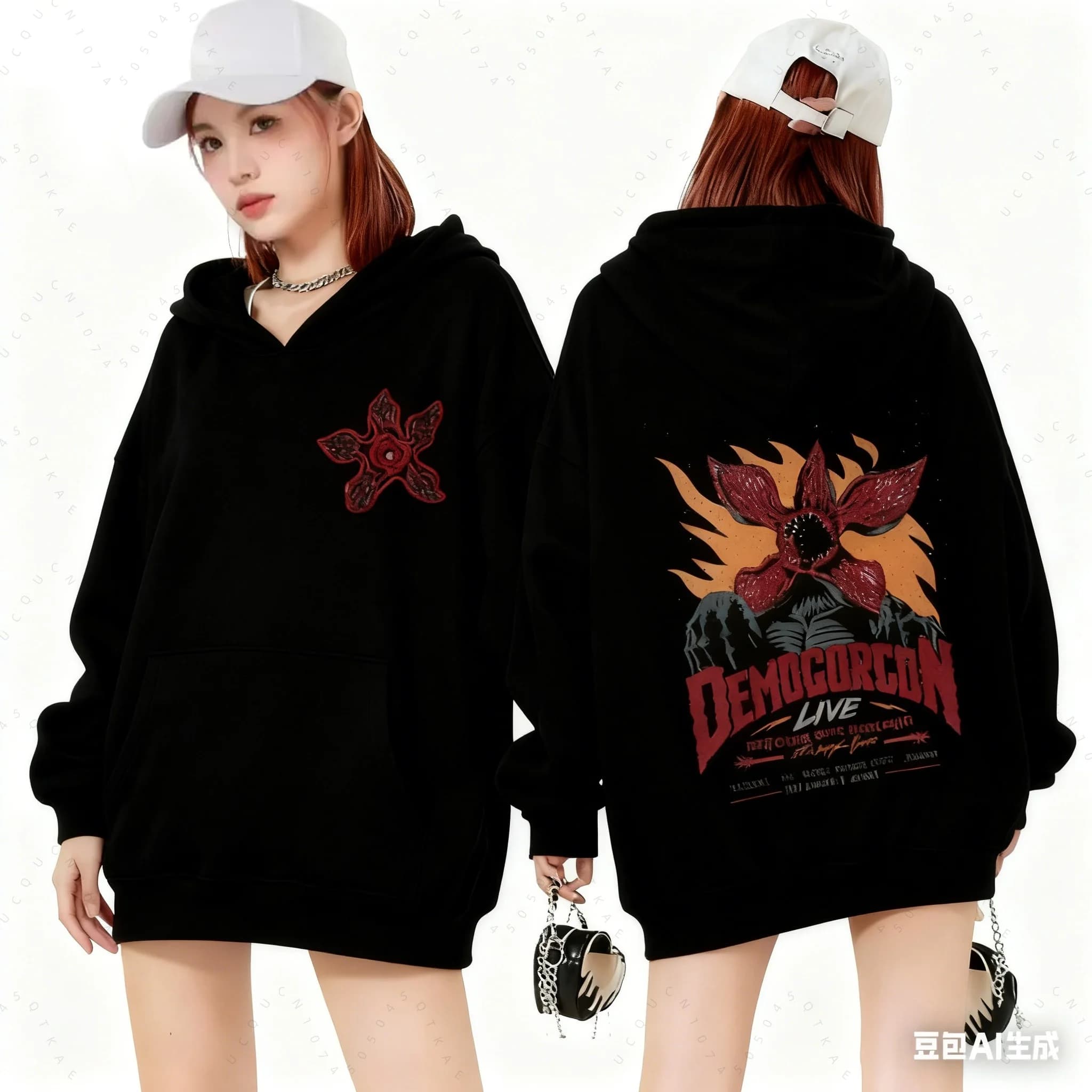 Eddie Munson The Demogorgon sweat à capuche pour hommes femmes Cannibal fleur monstre imprimé Cardig