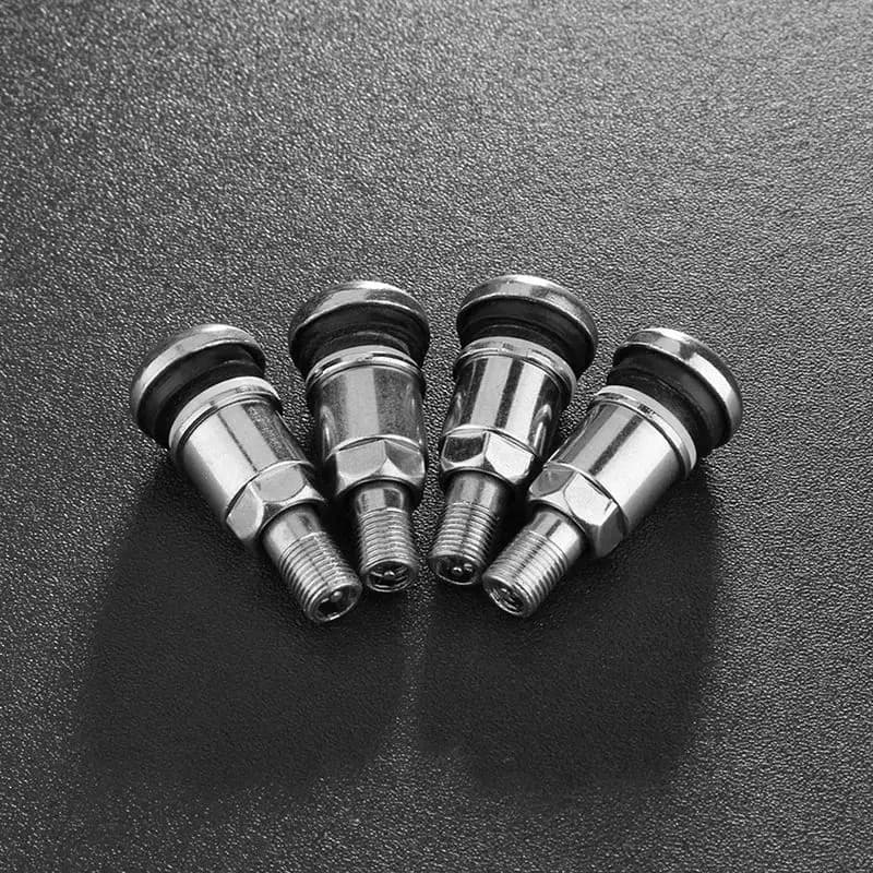 Tiges métalliques durables, 4 pièces, valves métalliques de qualité, accessoires robustes en acier i
