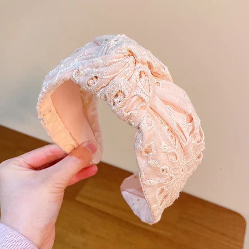 Bandeaux de sauna brodés noués pour femmes et filles, vêtements de sauna, bandeaux larges en tissu,